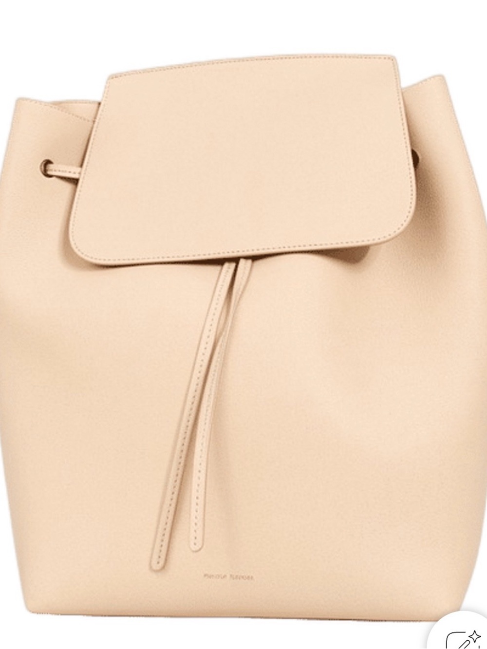 Mansur Gavriel Light Pink Large Leather Drawstring Backpack